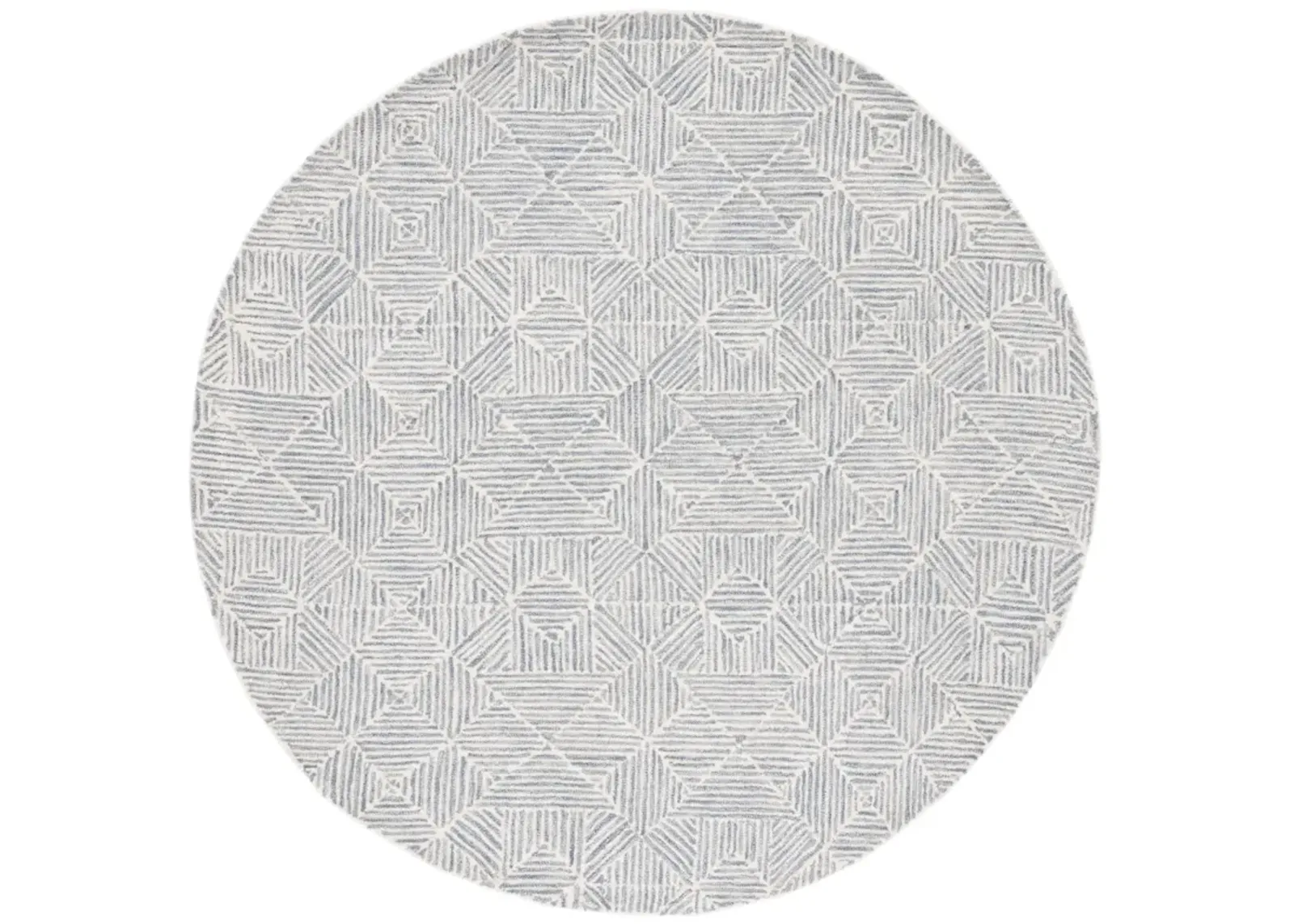 ABSTRACT 763 GREY  4' x 4' Round Round Rug