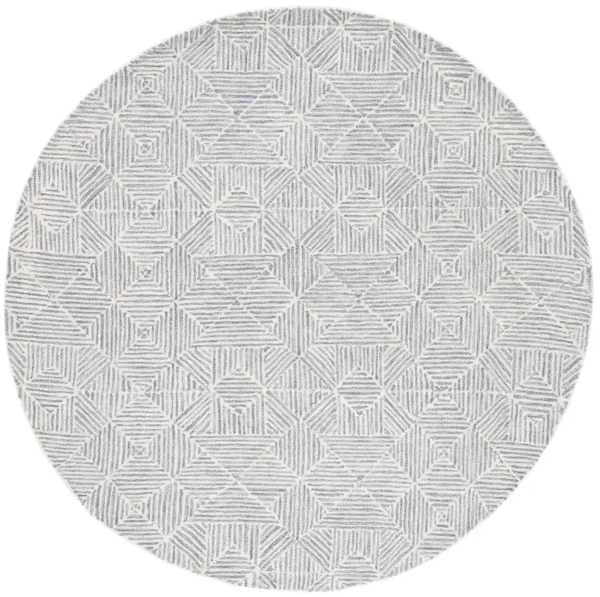 ABSTRACT 763 GREY  4' x 4' Round Round Rug