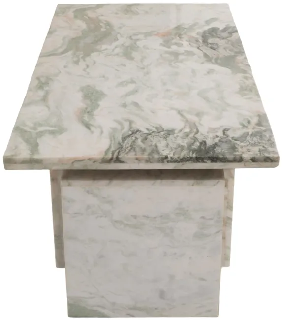 Marble, 48" Coffee Table Onyx Green Kd, 2boxes