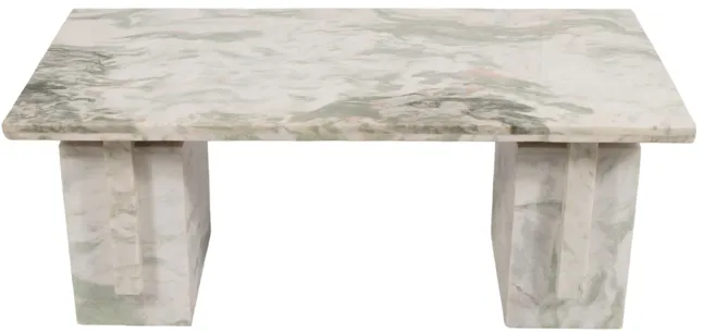 Marble, 48" Coffee Table Onyx Green Kd, 2boxes