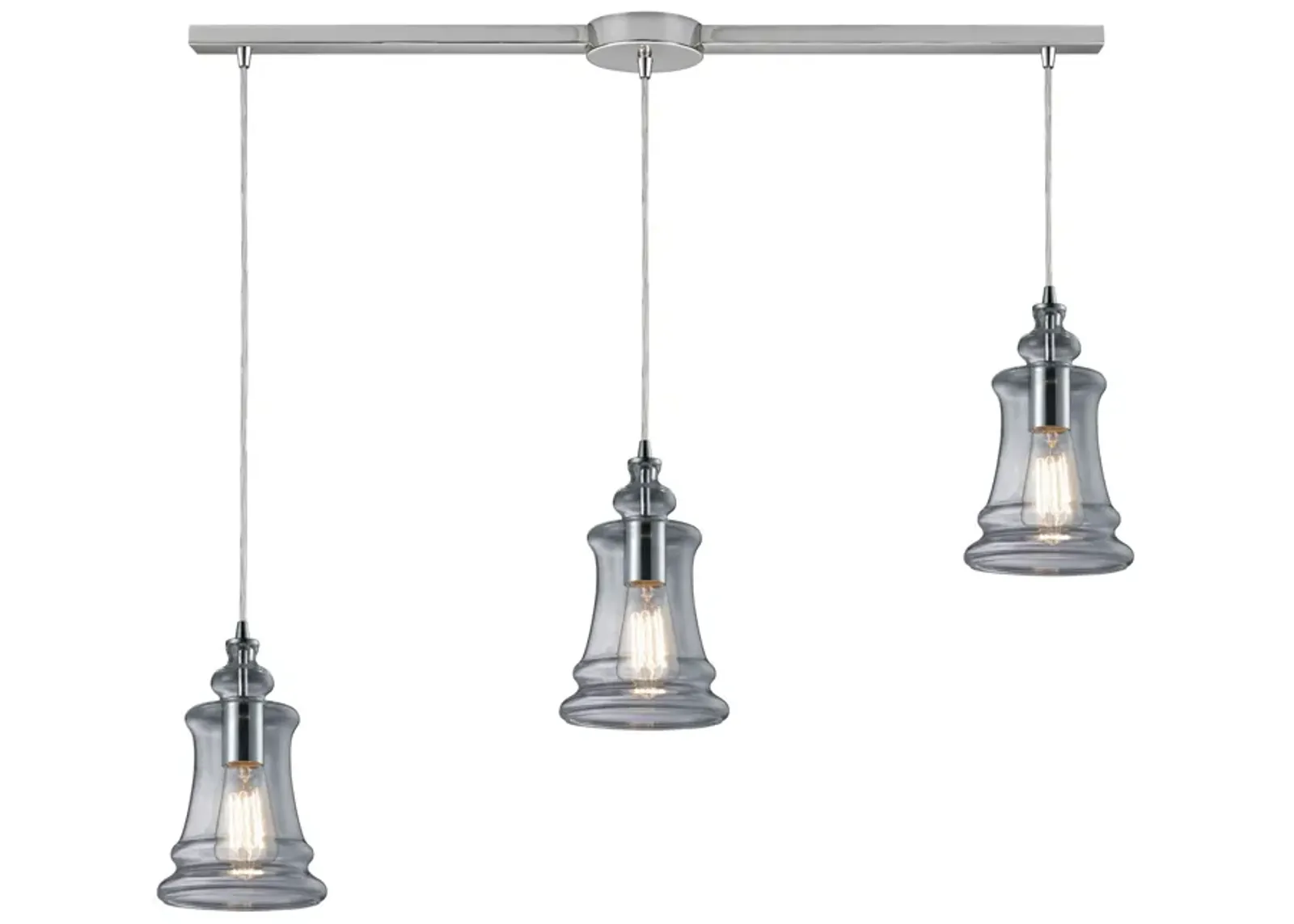 Menlow Park 6" Wide 3-Light Multi Pendant - Polished Chrome