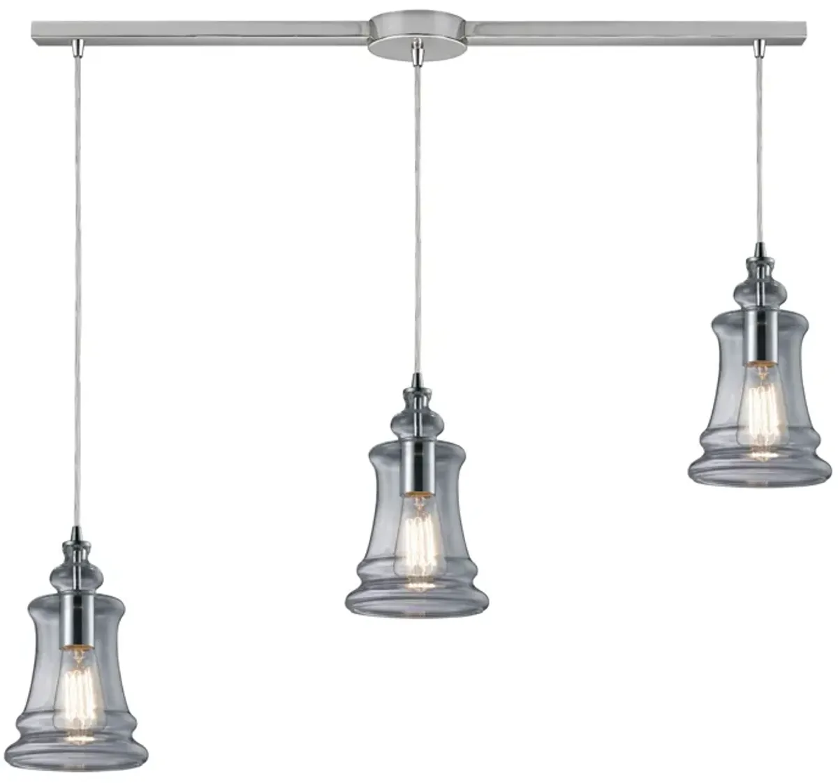 Menlow Park 6" Wide 3-Light Multi Pendant - Polished Chrome