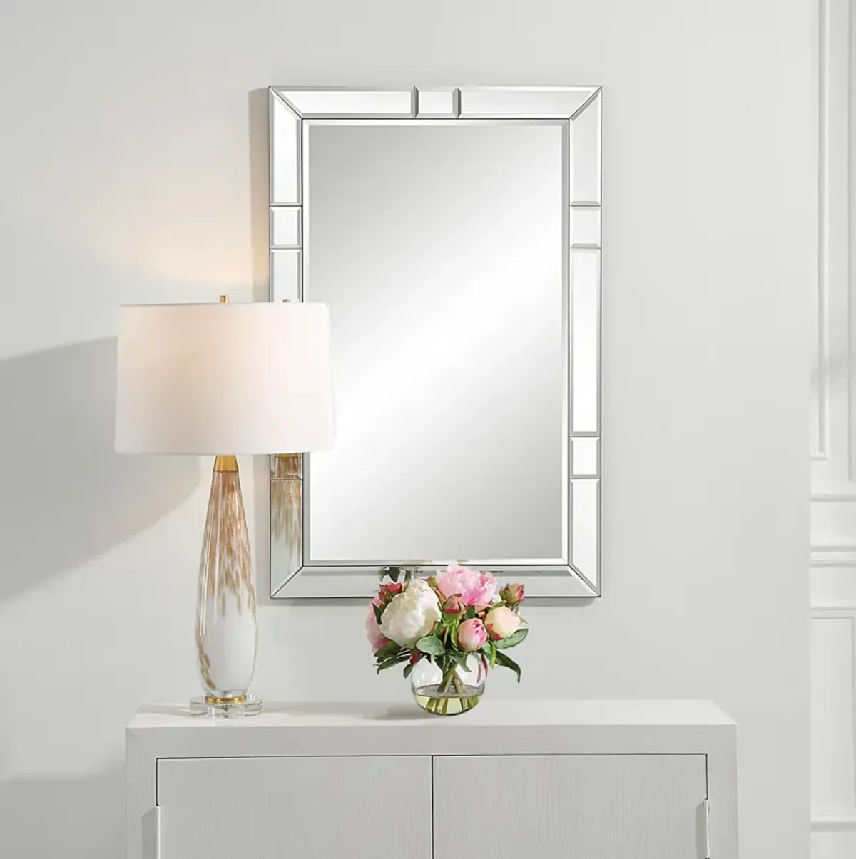 Beveled Mirror Panels Wall Mirror