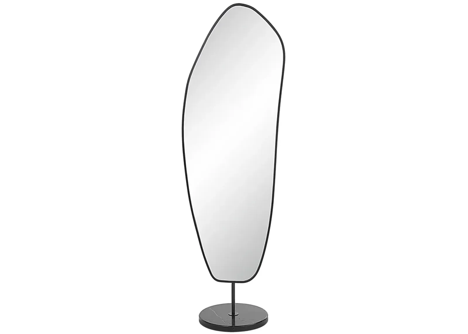 Arlon 70" Tall Irregular Mirror, Matte Black