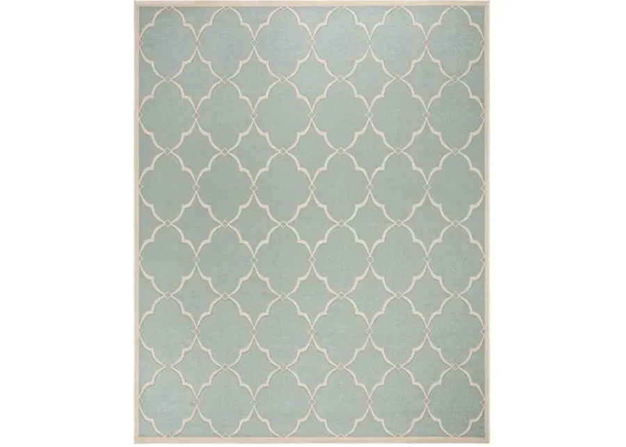 LINDEN 125 Collection LND125K-9 Aqua / Cream 9' X 12'