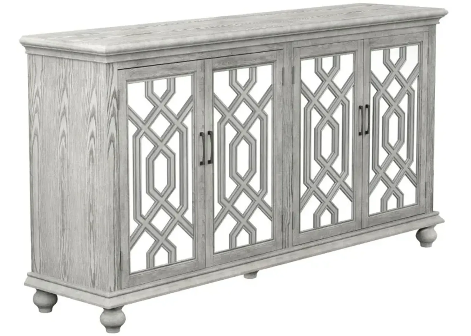 Melanie 4-door Accent Cabinet Antique White