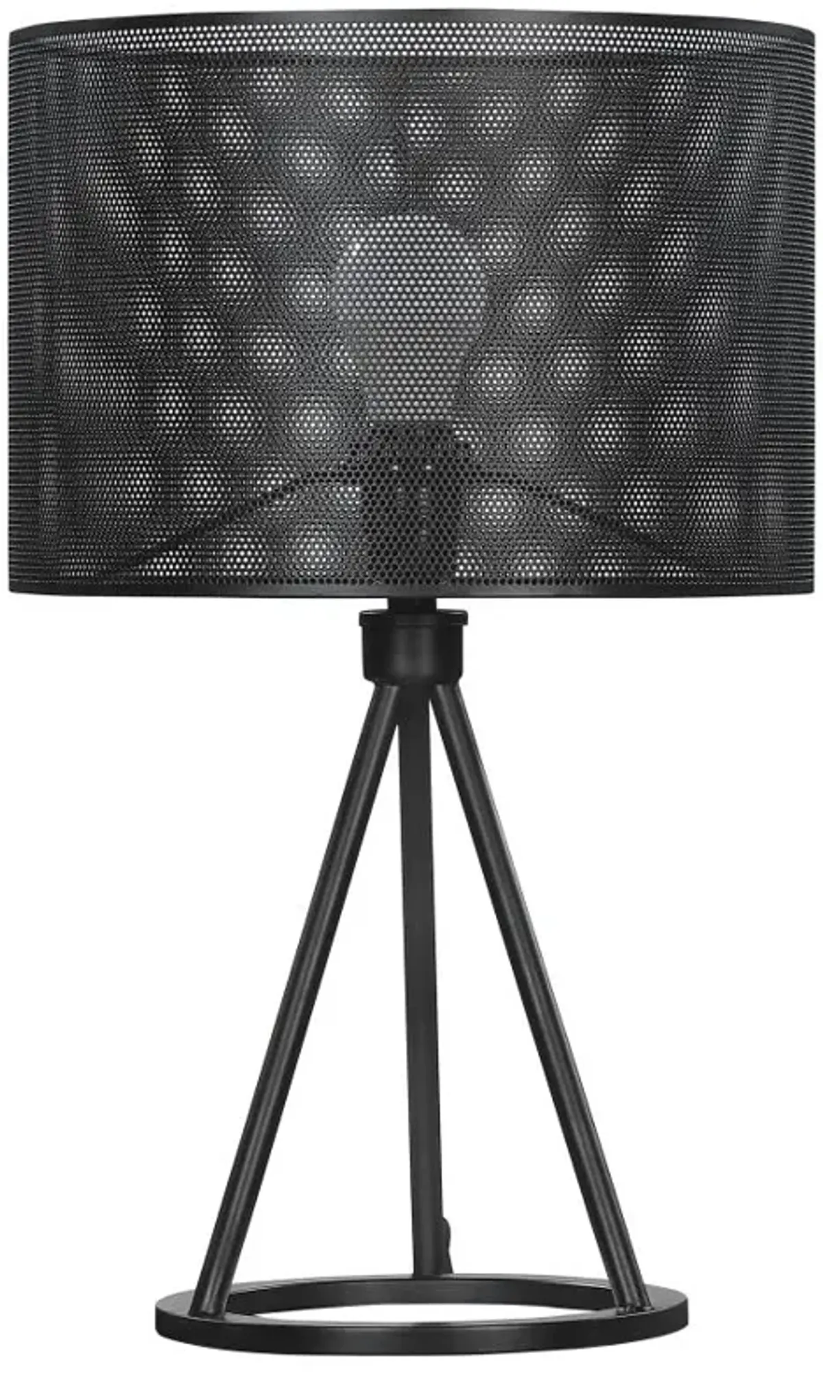 Chapin Metal Mesh Shade Table Lamp Matte Black