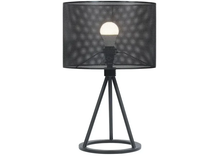 Chapin Metal Mesh Shade Table Lamp Matte Black