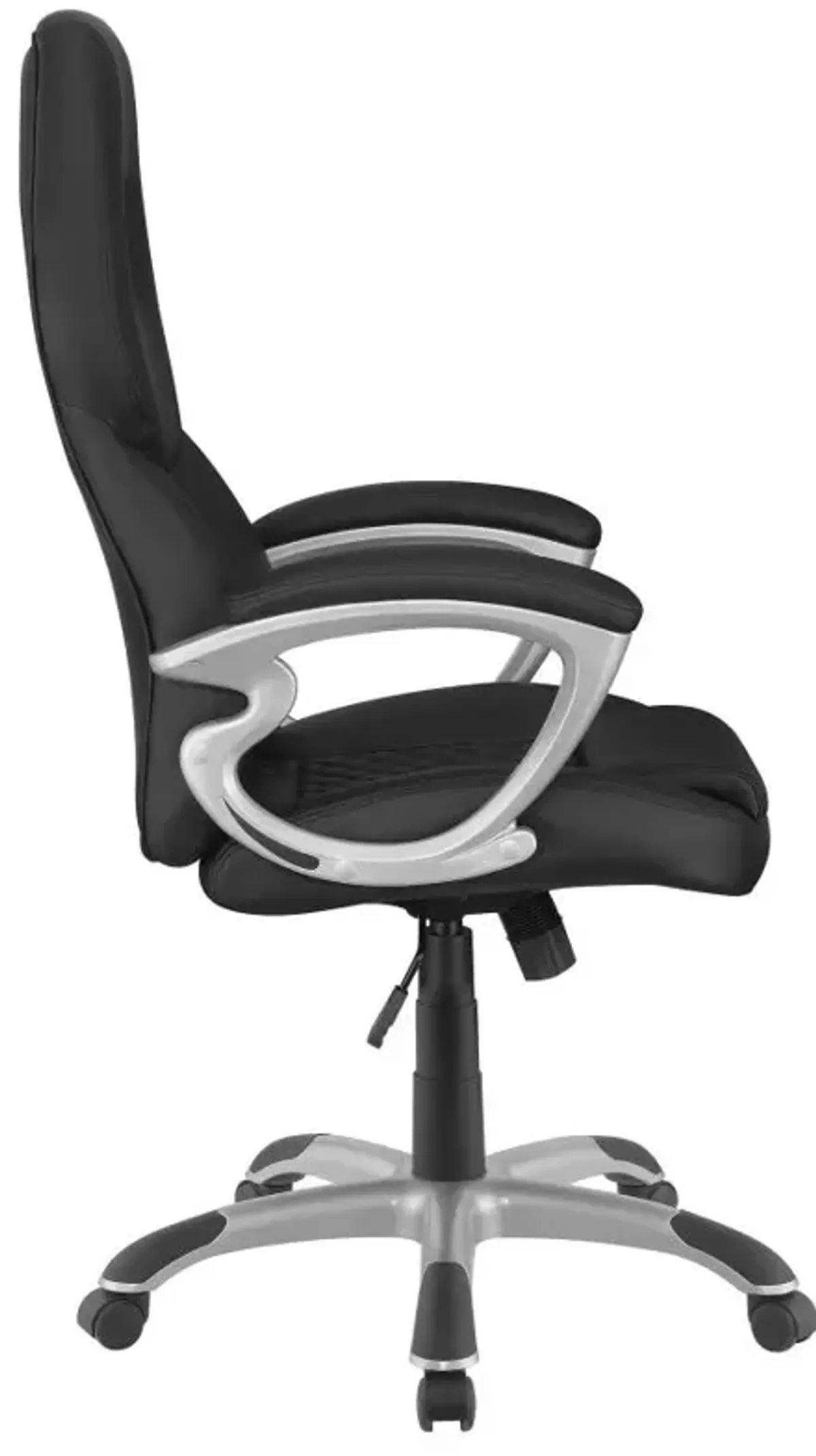 Bruce Adjustable Height Office Chair Black and Silver