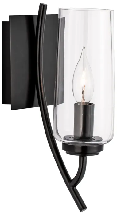 Tulip Sconce - Acid Dipped Black