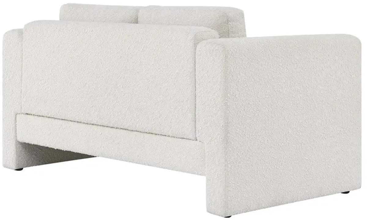 Visible Boucle Fabric Loveseat