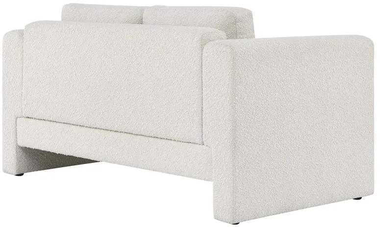 Visible Boucle Fabric Loveseat