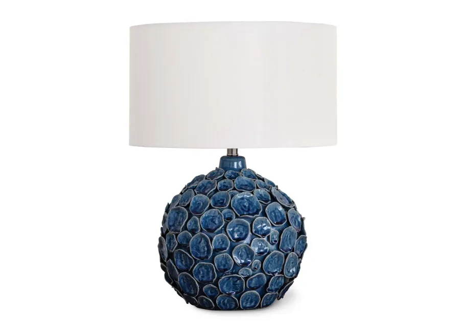 Lucia Ceramic Table Lamp (Blue)