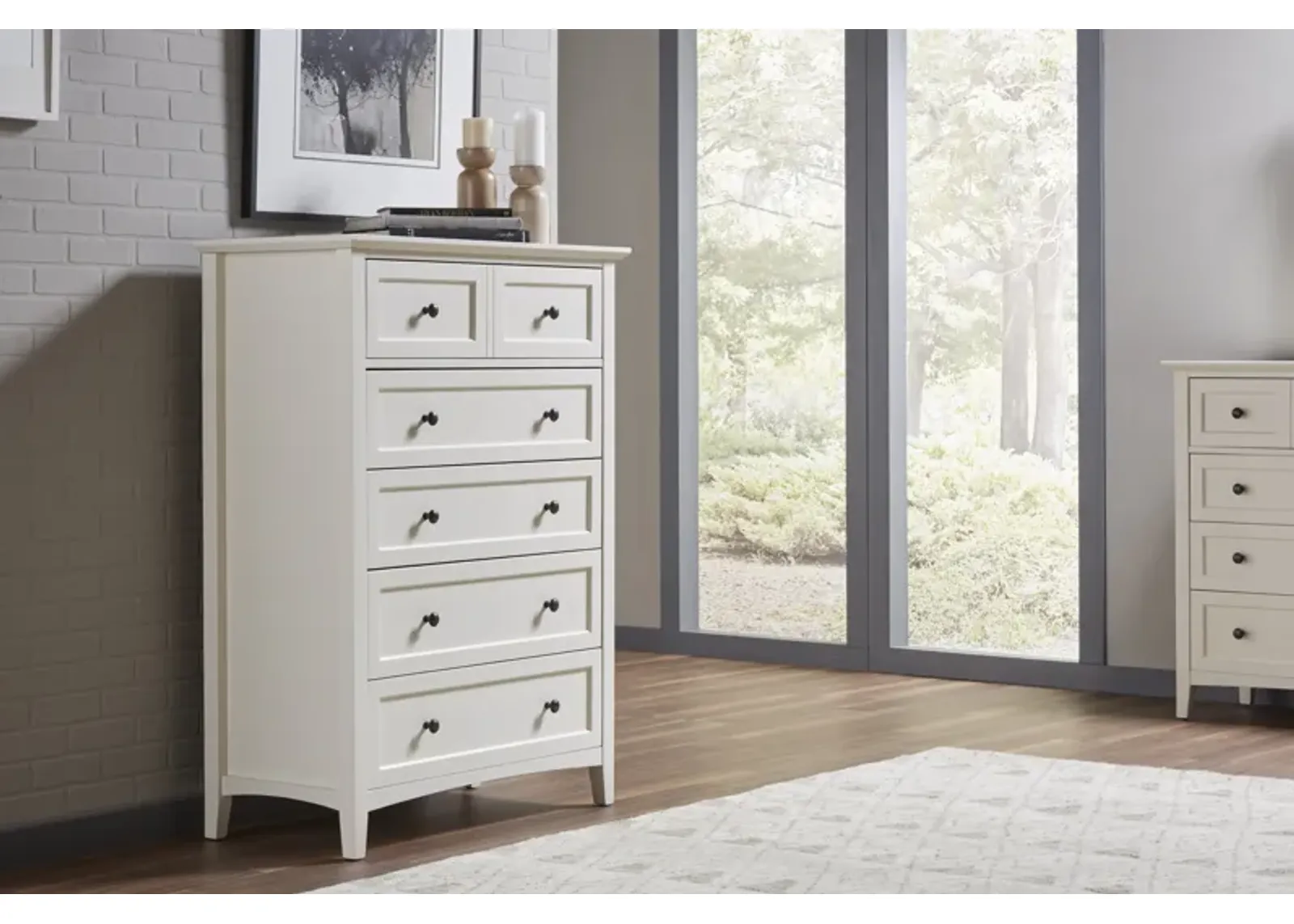 Paragon Five Drawer Chest in White (2024)