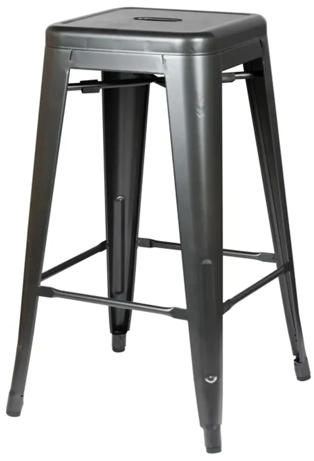 Metropolis Metal Backless Counter Stool, Gunmetal (Set of 4)