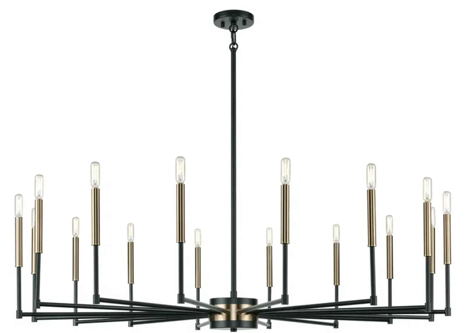 Livingston 52" Wide 16-Light Chandelier - Matte Black