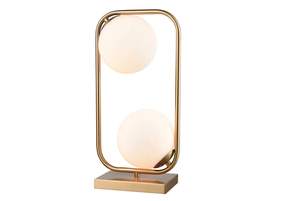 Moondance 18" High 2-Light Table Lamp - Aged Brass