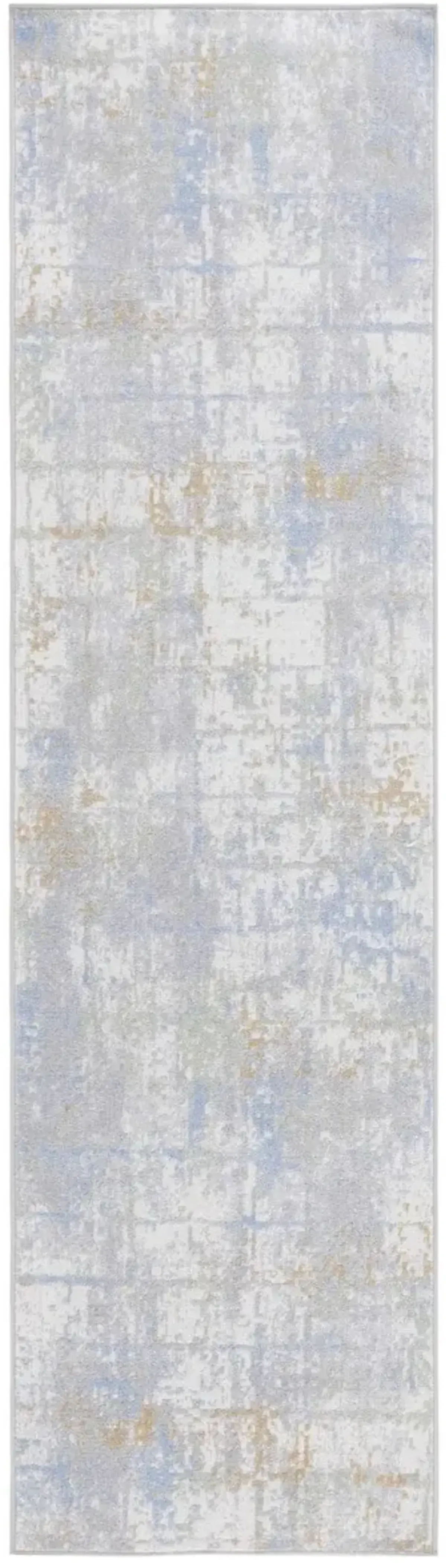 BAYSIDE 122 Blue 2'-2' X 8' Runner Rug