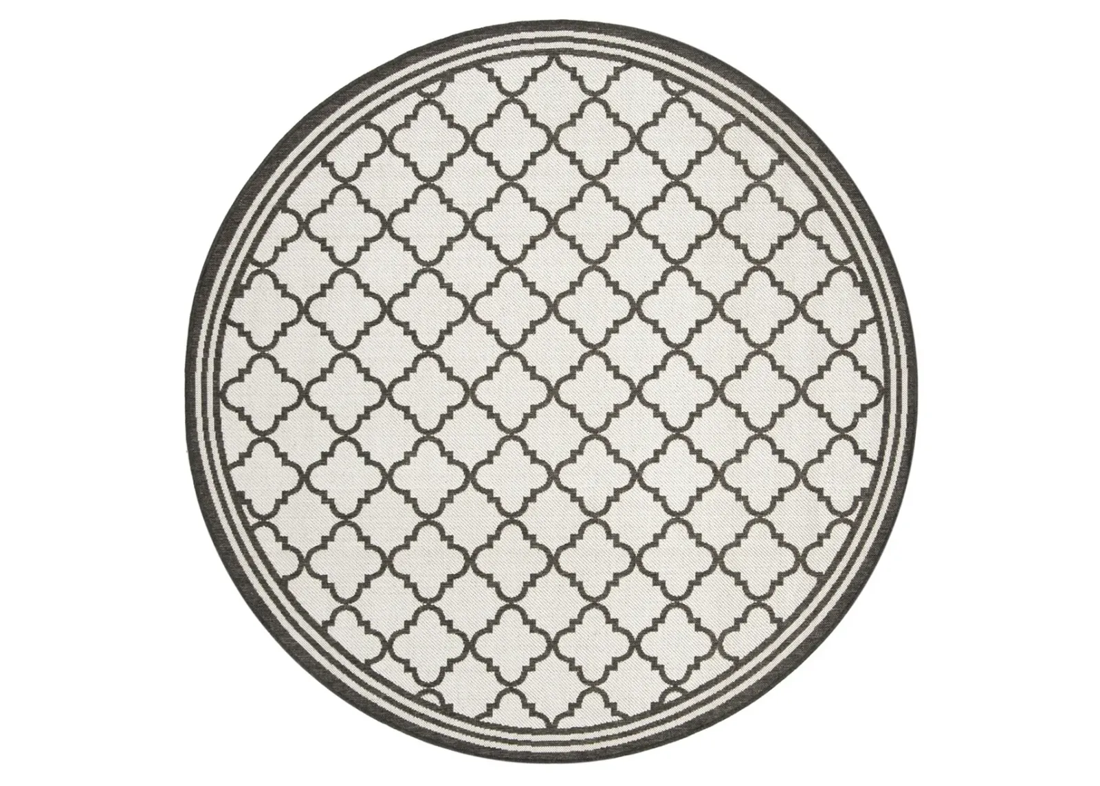 BEACH HOUSE 121 Grey 4' X 4' Round Round Rug