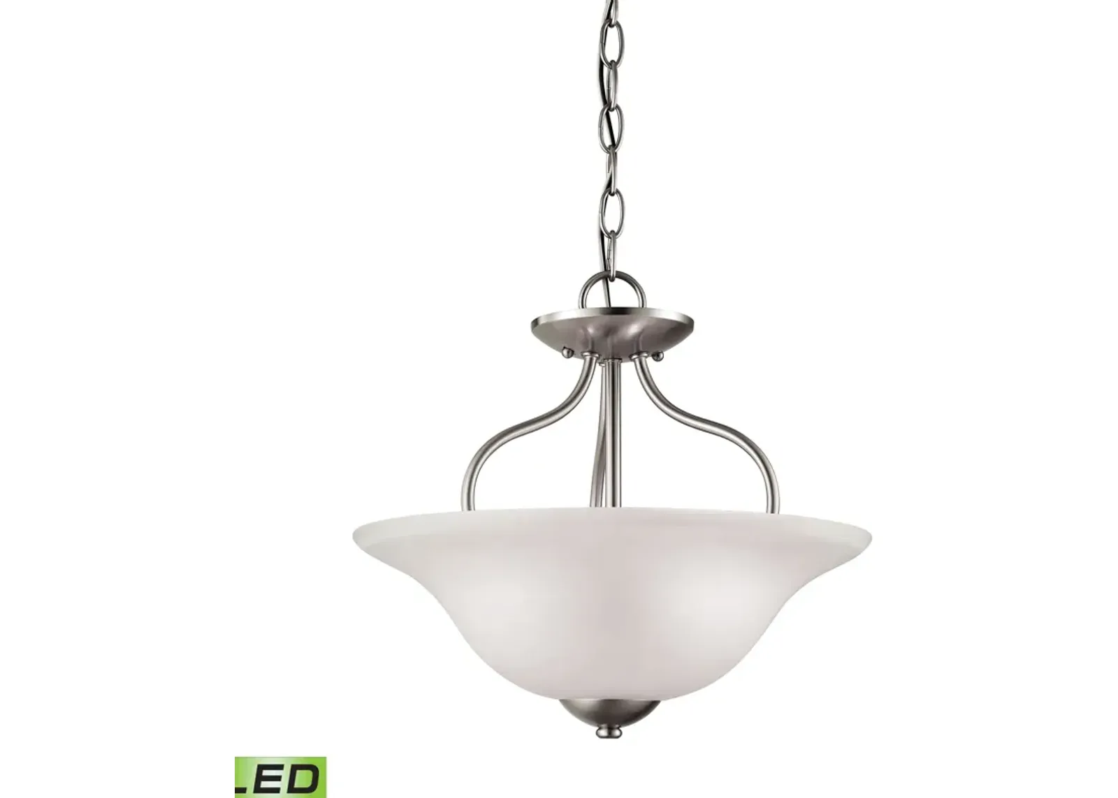 Conway 15" Wide 2-Light Semi Flush Mount - Brushed Nickel