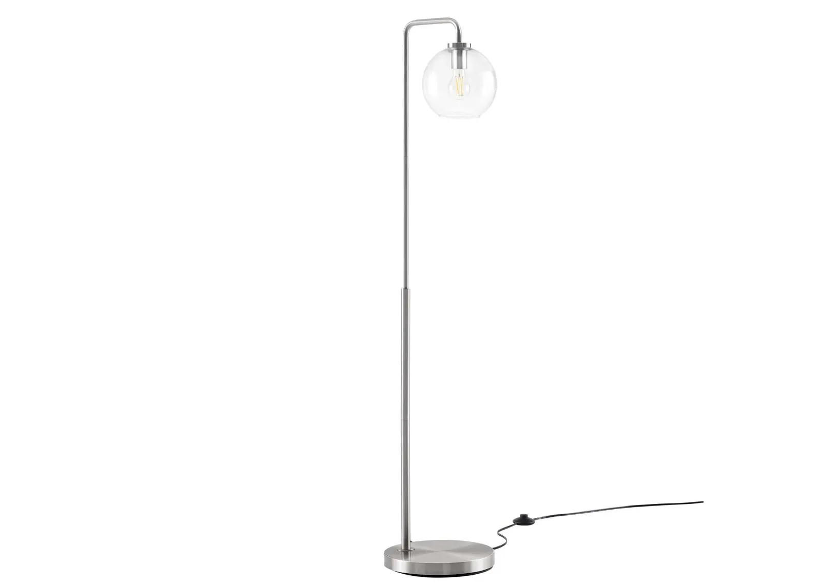 Silo Glass Globe Glass and Metal Floor Lamp