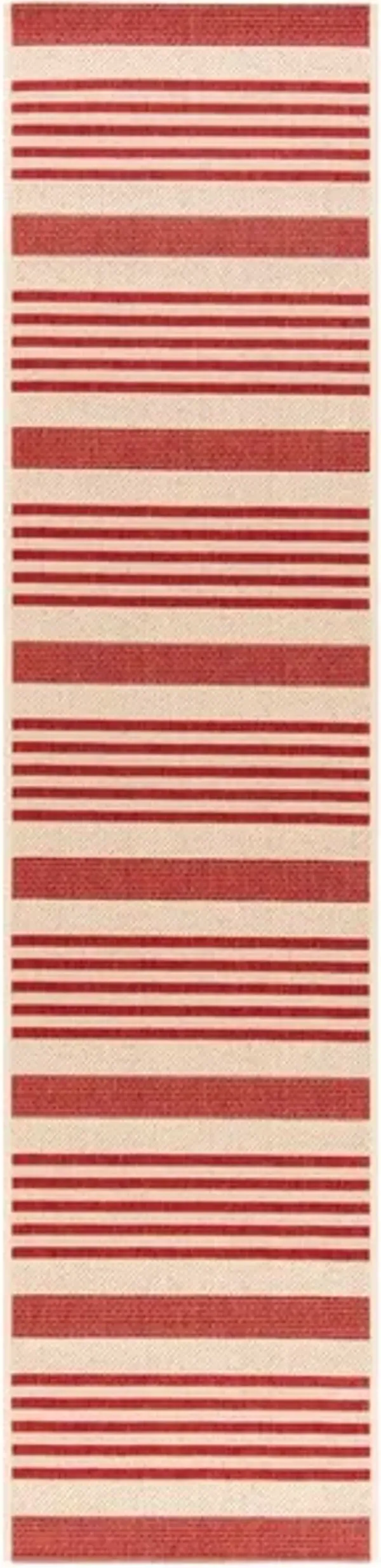 Safavieh BEACH HOUSE Collection BHS222Q-214 Beige / Red 2'-2" X 14'