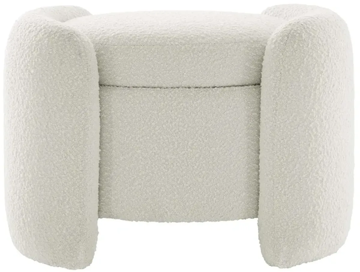 Nebula Boucle Upholstered Upholstered Ottoman