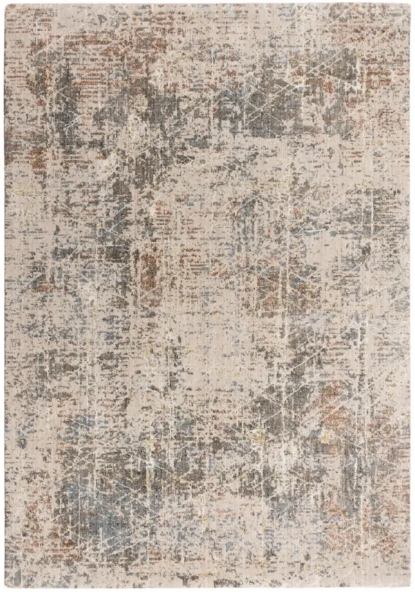 Logan Beige/Multi Abstract Recycled Polyester 8' x 10' Rectangle Rug