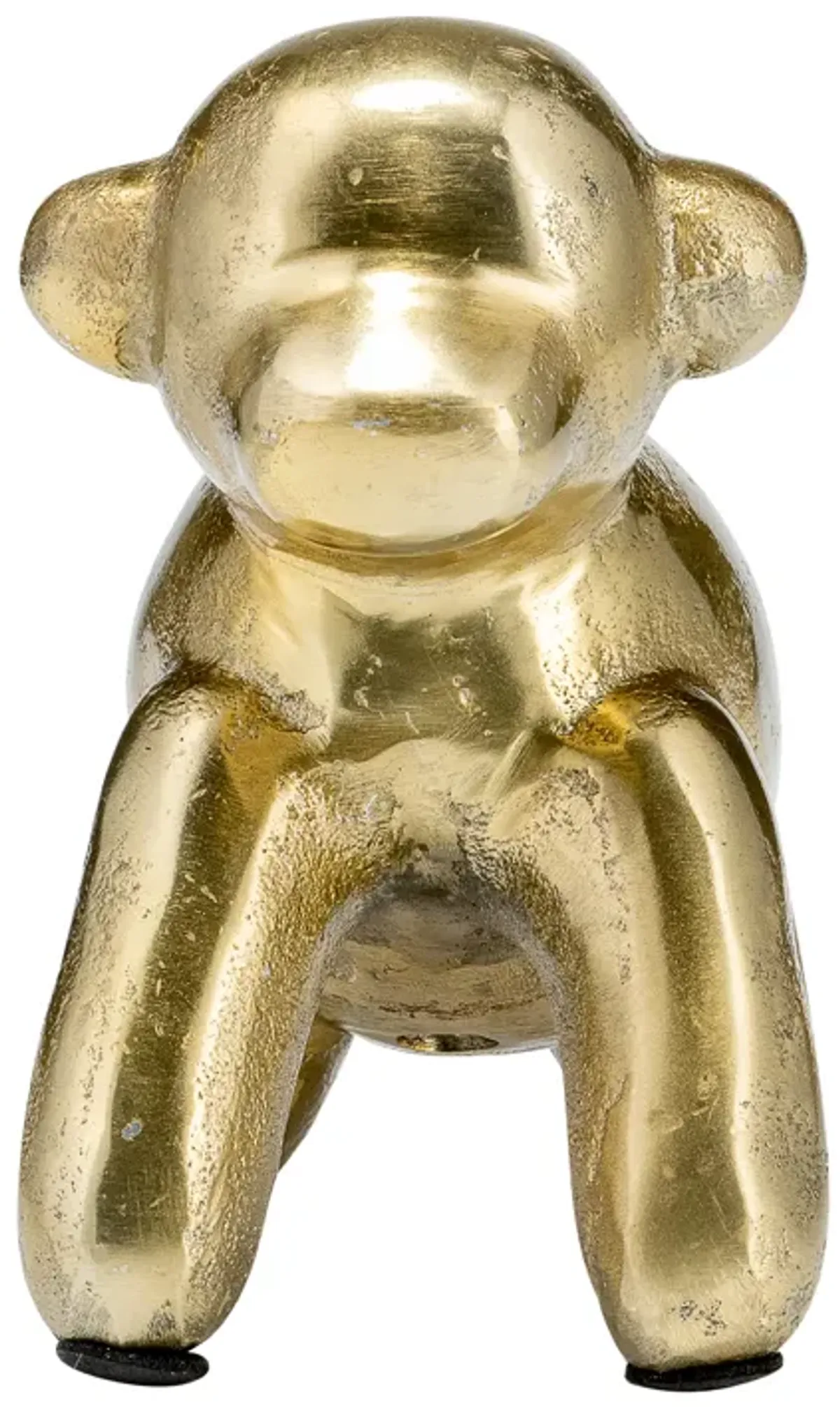 5"l Metal Balloon Monkey, Gold