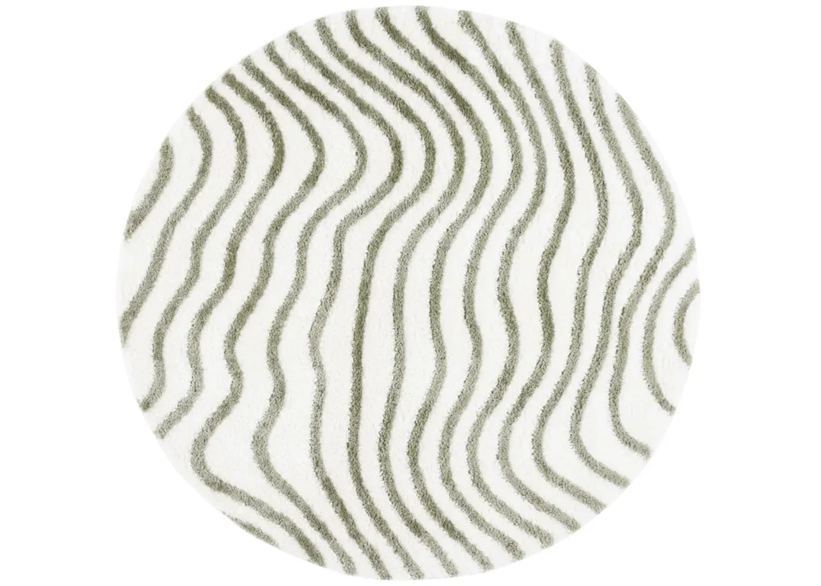 TAHOE SHAG 680 IVORY  6'-7' x 6'-7' Round Round Rug