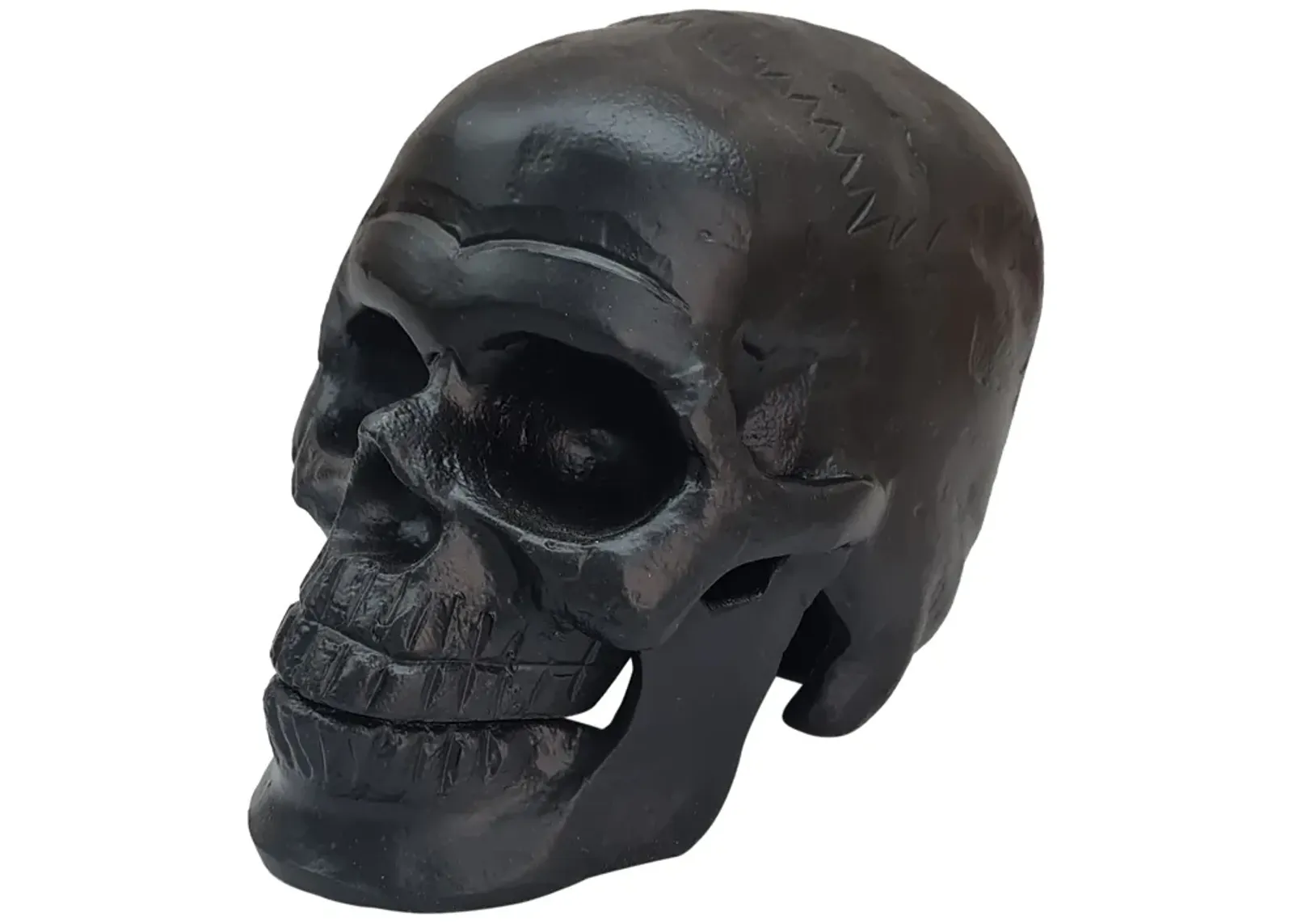 Metal, 6" Skull Decor, Black