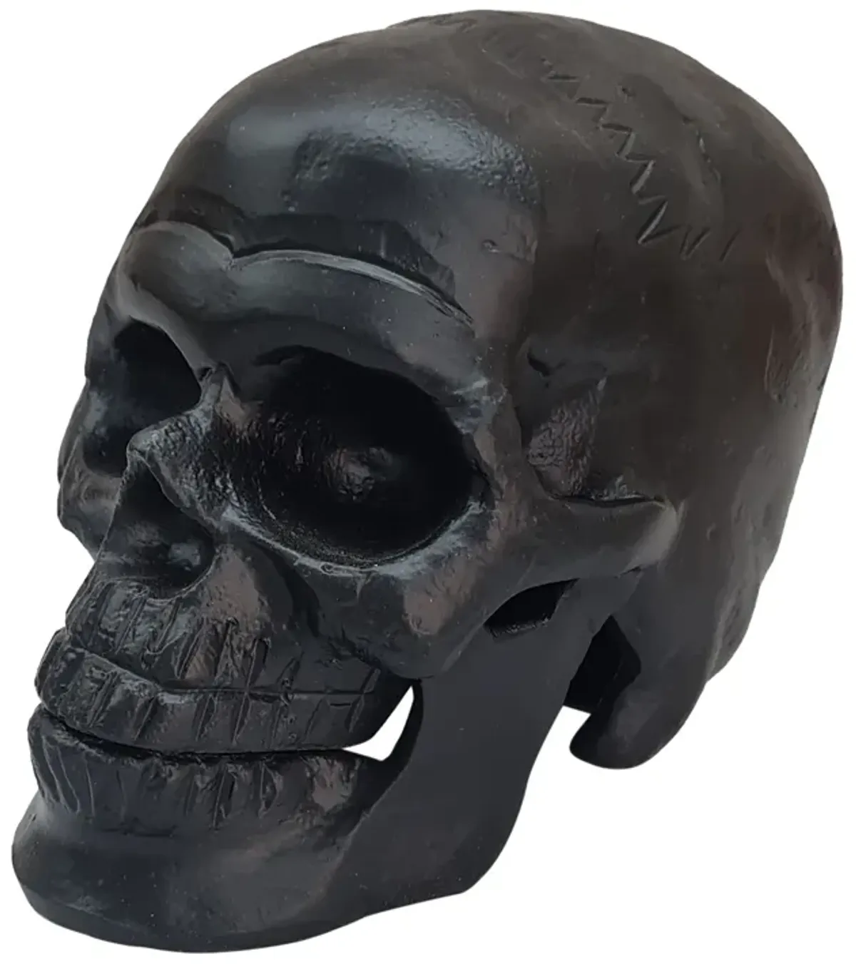 Metal, 6" Skull Decor, Black