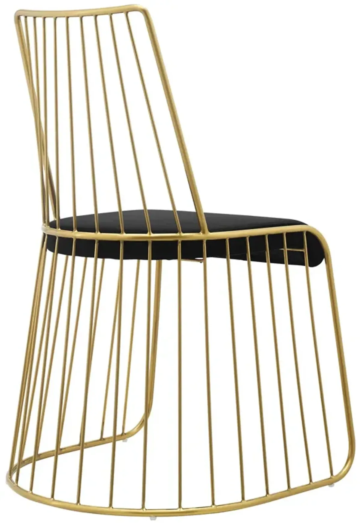 Rivulet Gold Stainless Steel Performance Velvet Dining Chair