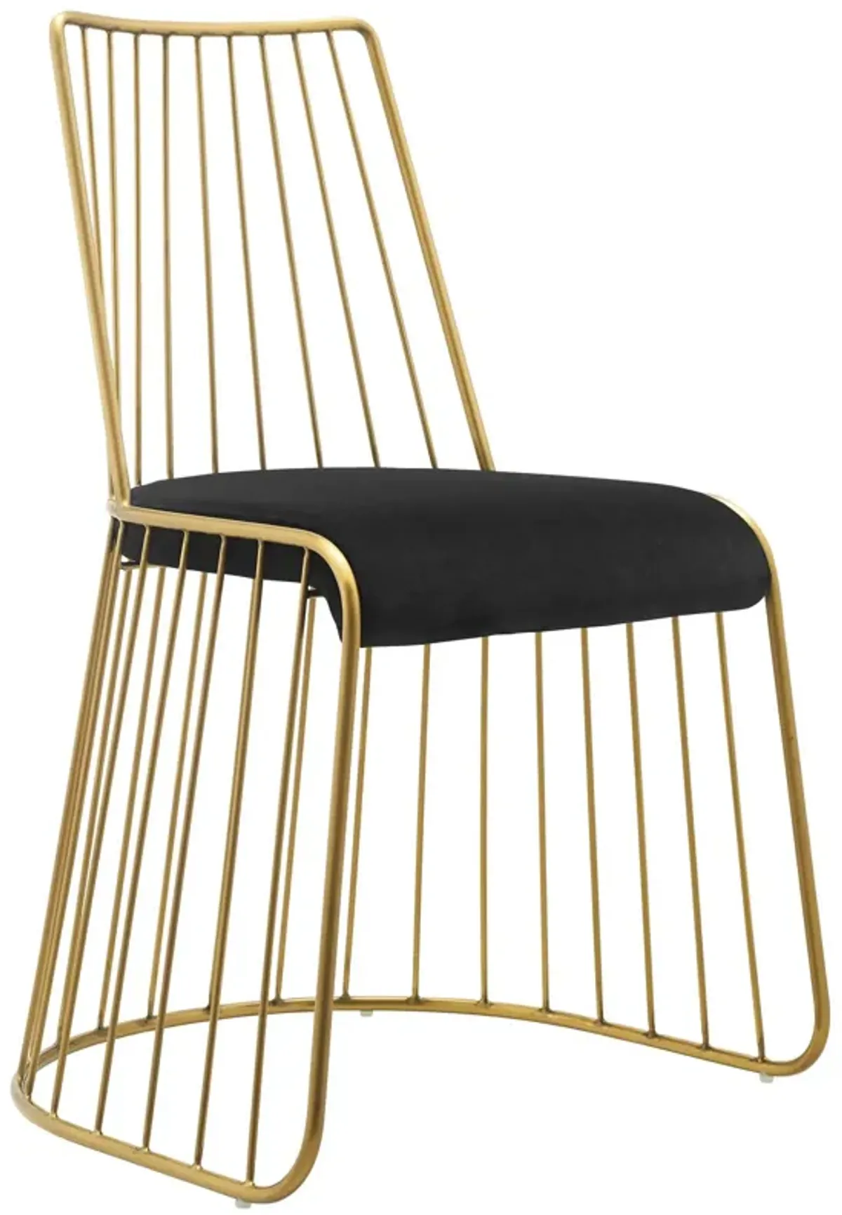 Rivulet Gold Stainless Steel Performance Velvet Dining Chair