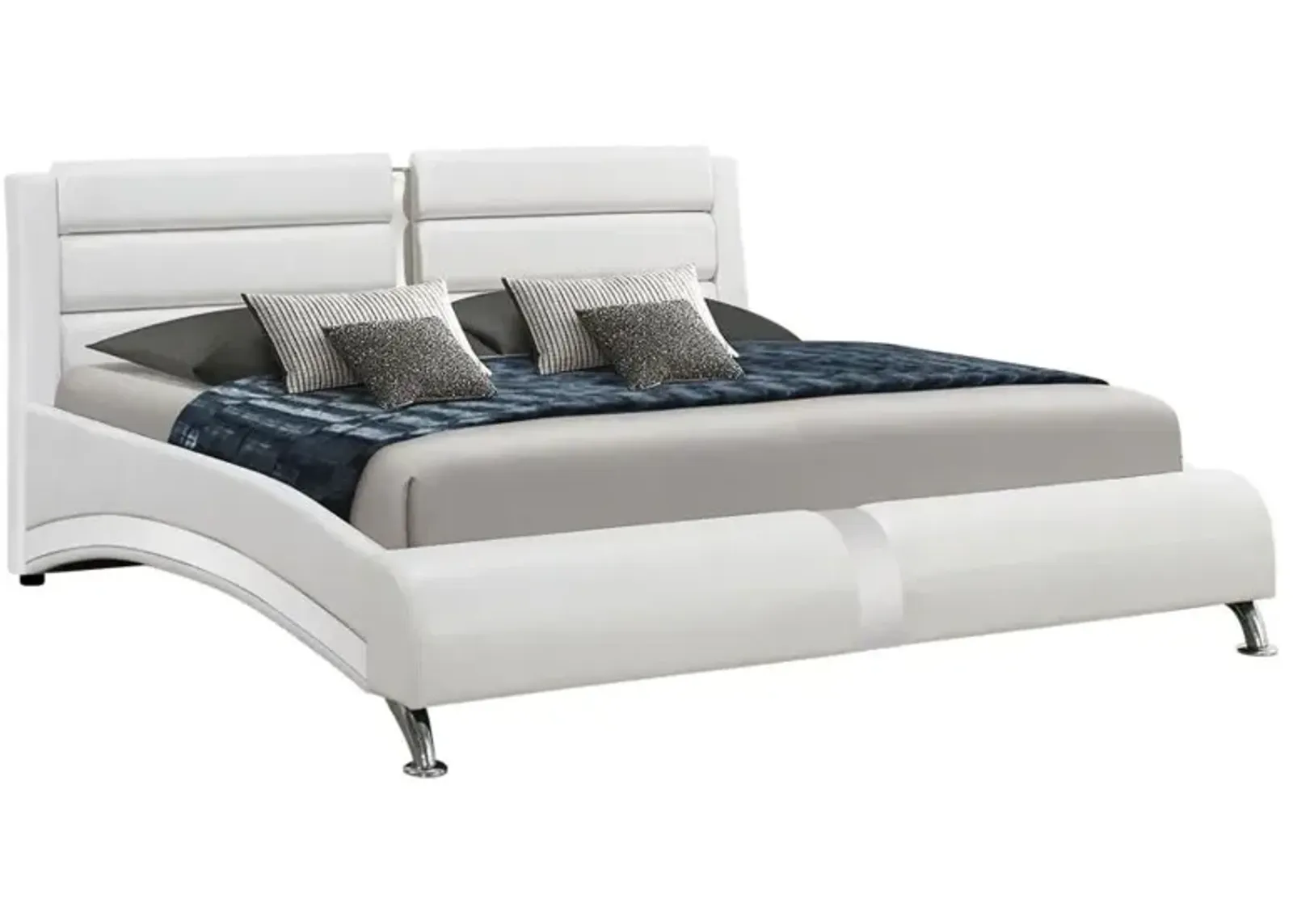 Jeremaine Eastern King Upholstered Bed White