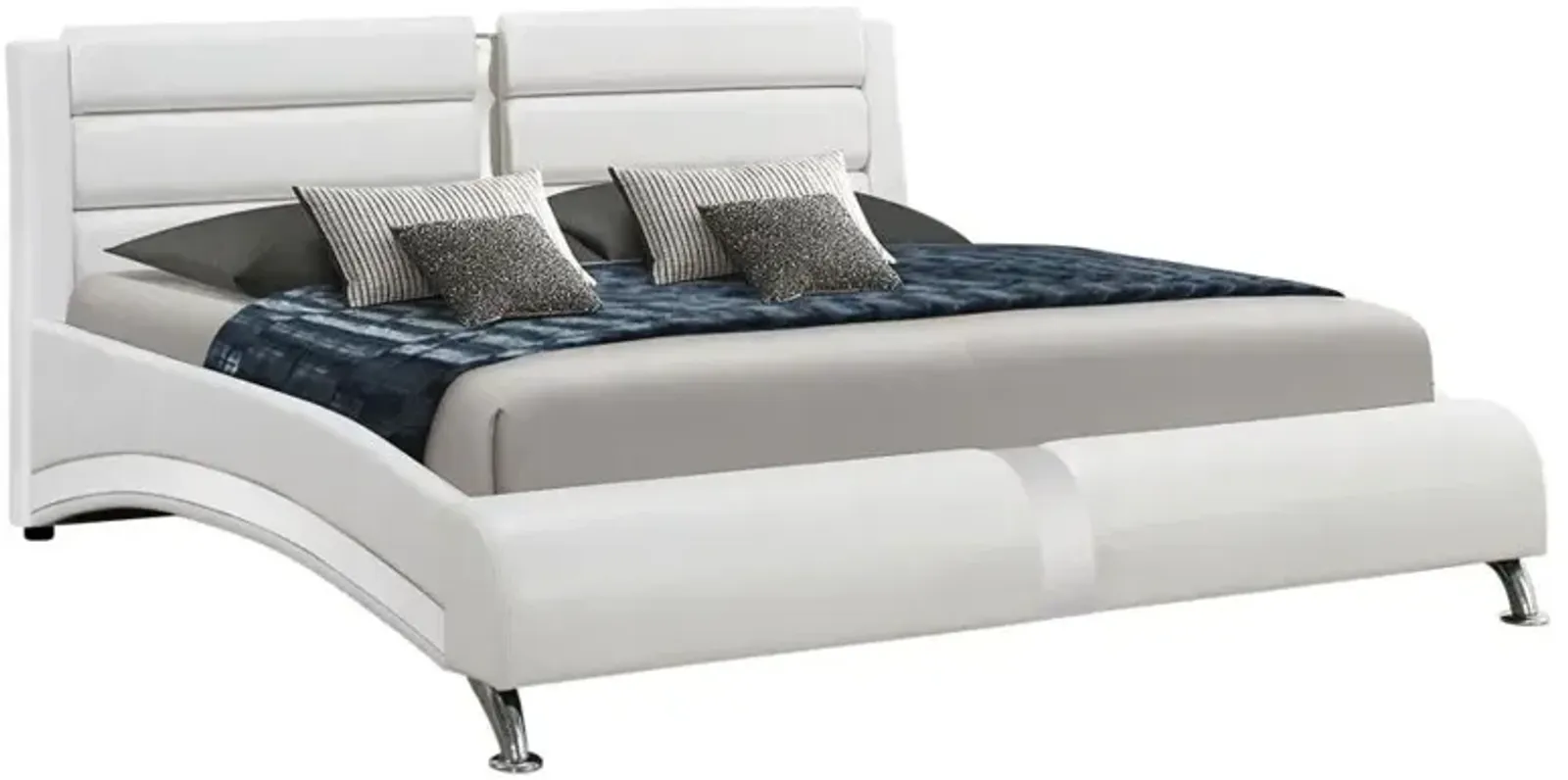 Jeremaine Eastern King Upholstered Bed White