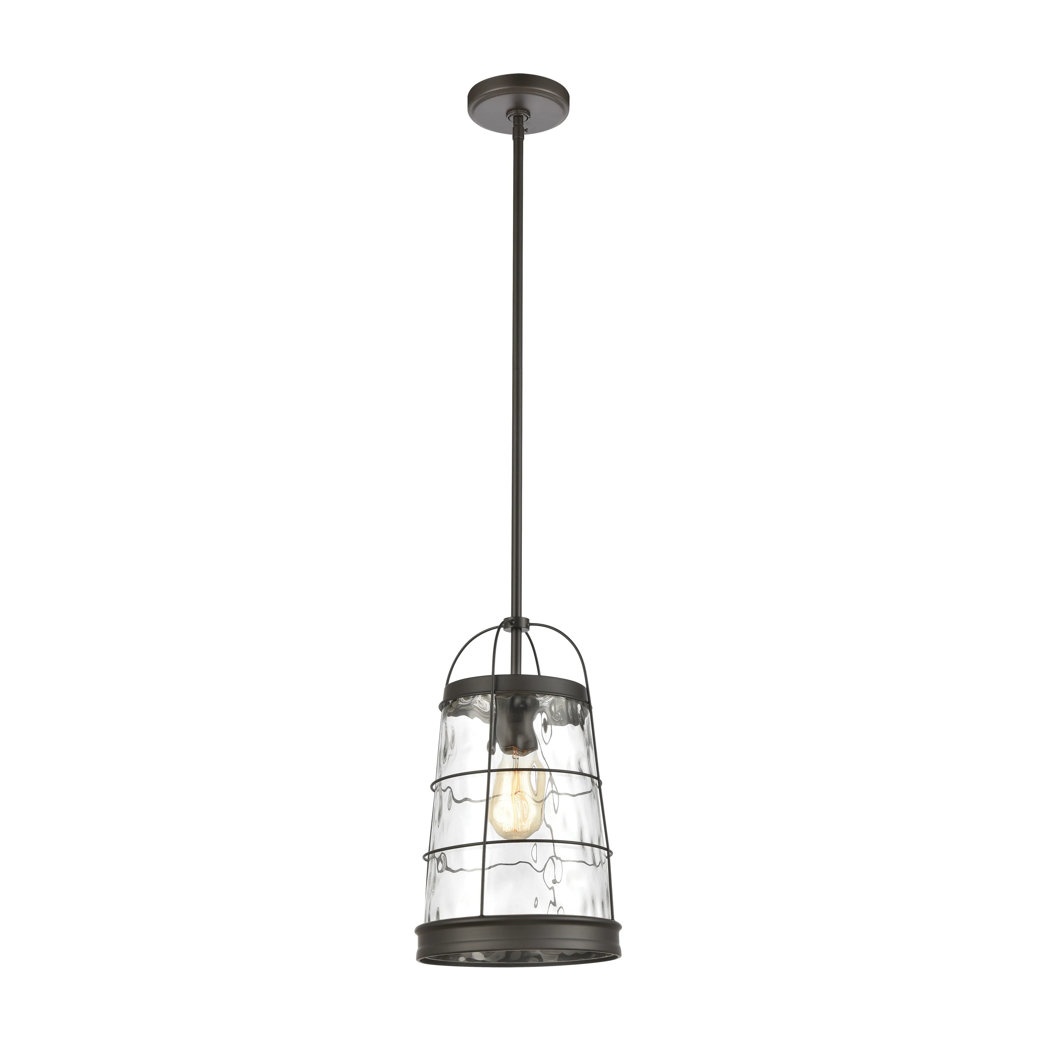 Azaria 9" Wide 1-Light Mini Pendant - Oil Rubbed Bronze