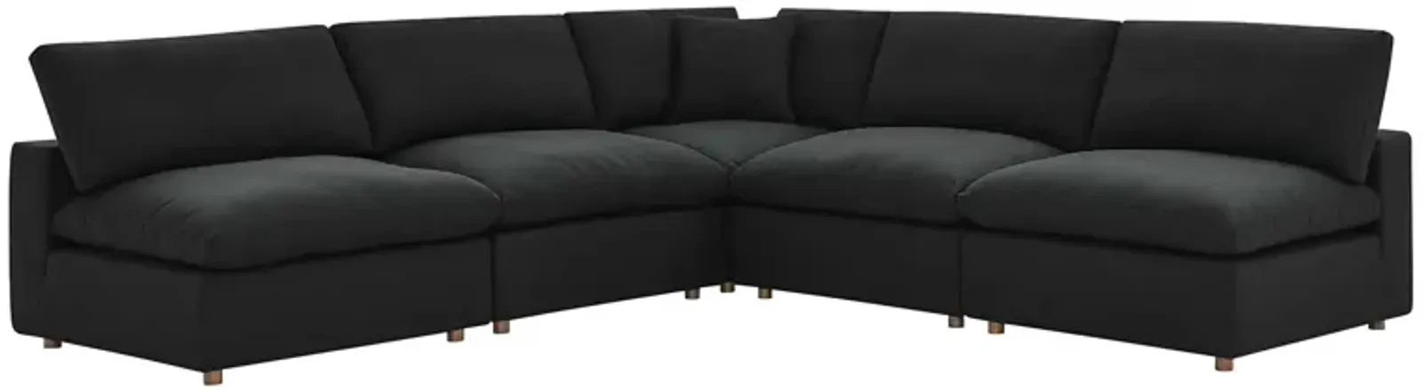 Commix Down Filled Overstuffed 5-Piece Armless Sectional