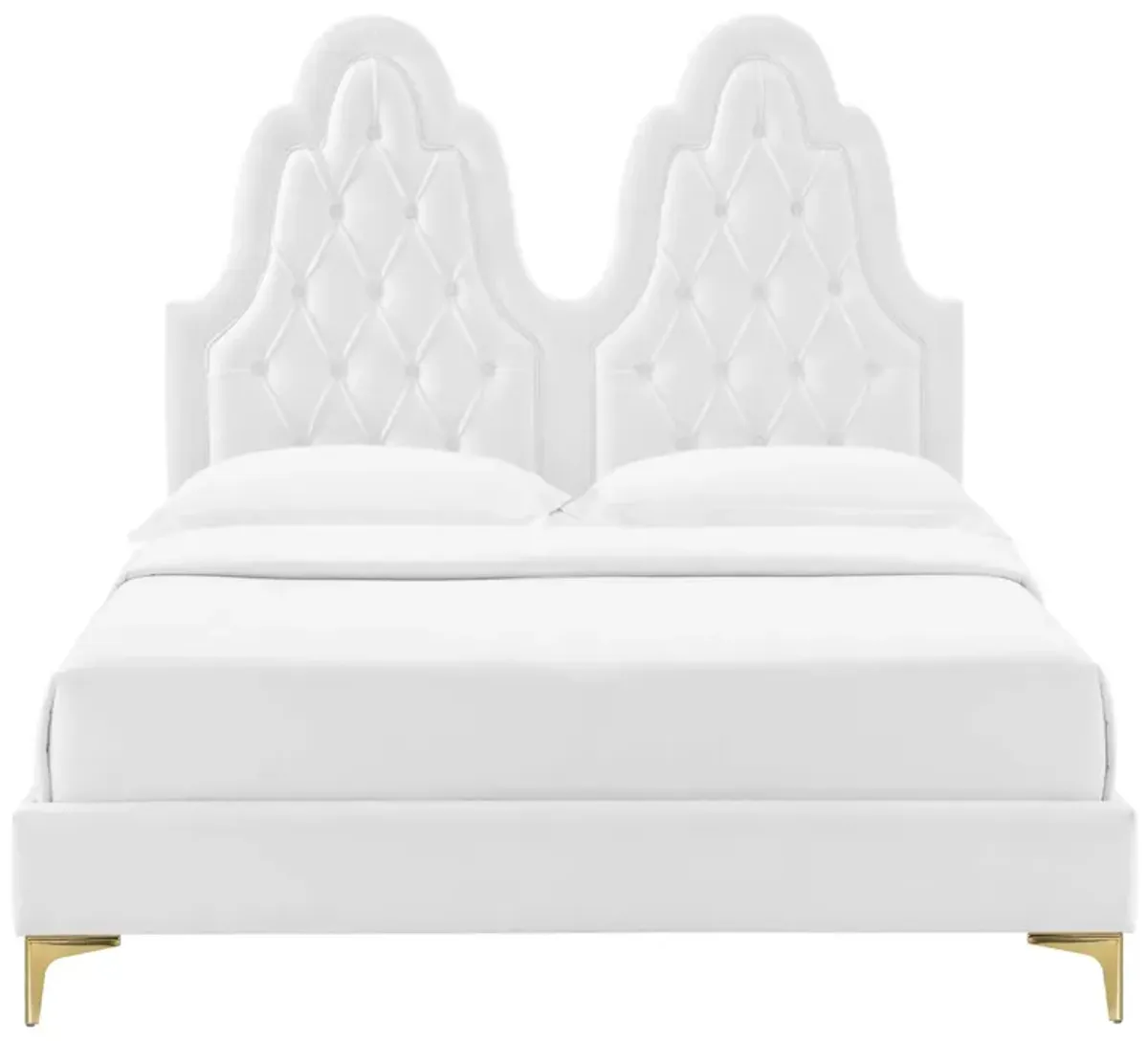 Alexandria Tufted Performance Velvet Twin Platform Bed