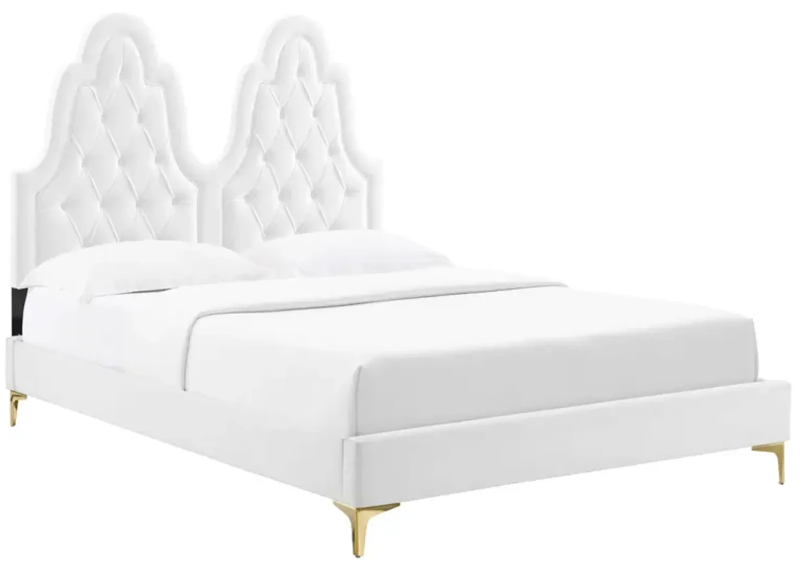 Alexandria Tufted Performance Velvet Twin Platform Bed