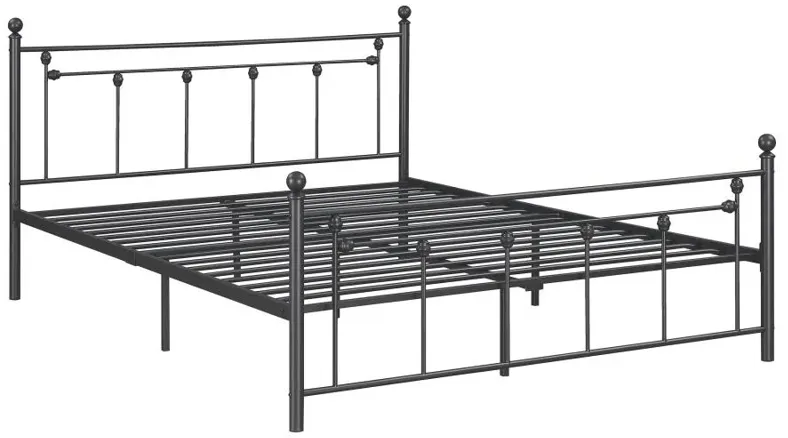 Canon Metal Slatted Headboard Platform Bed