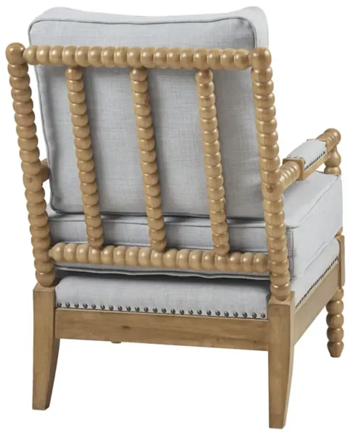 Madison Park Donohue Light Blue/Camel Oak Accent Arm Chair