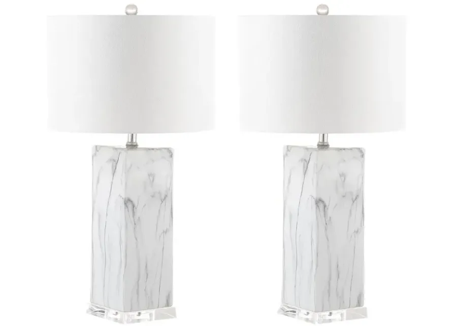 Olympia Marble Table Lamps - Set of 2