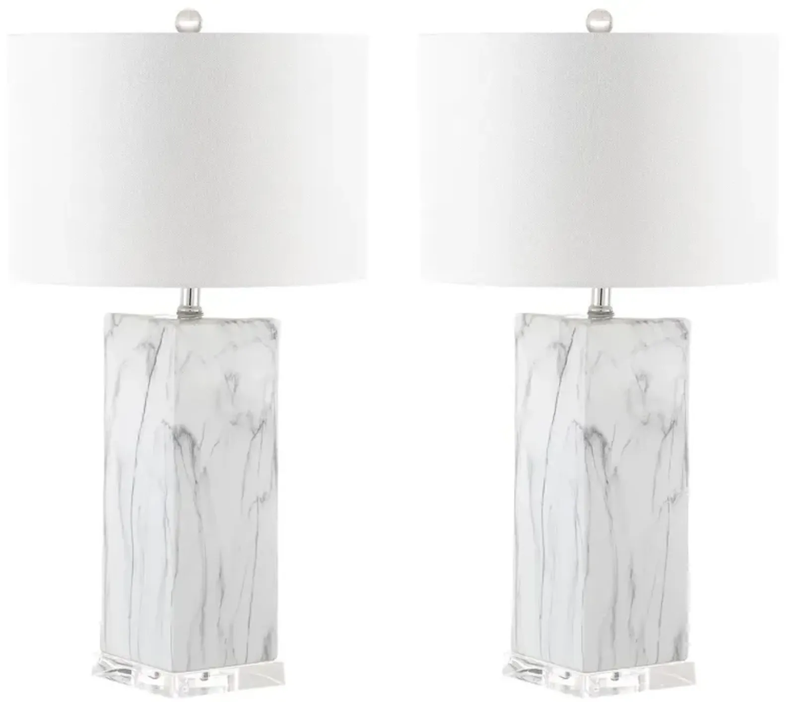 Olympia Marble Table Lamps - Set of 2