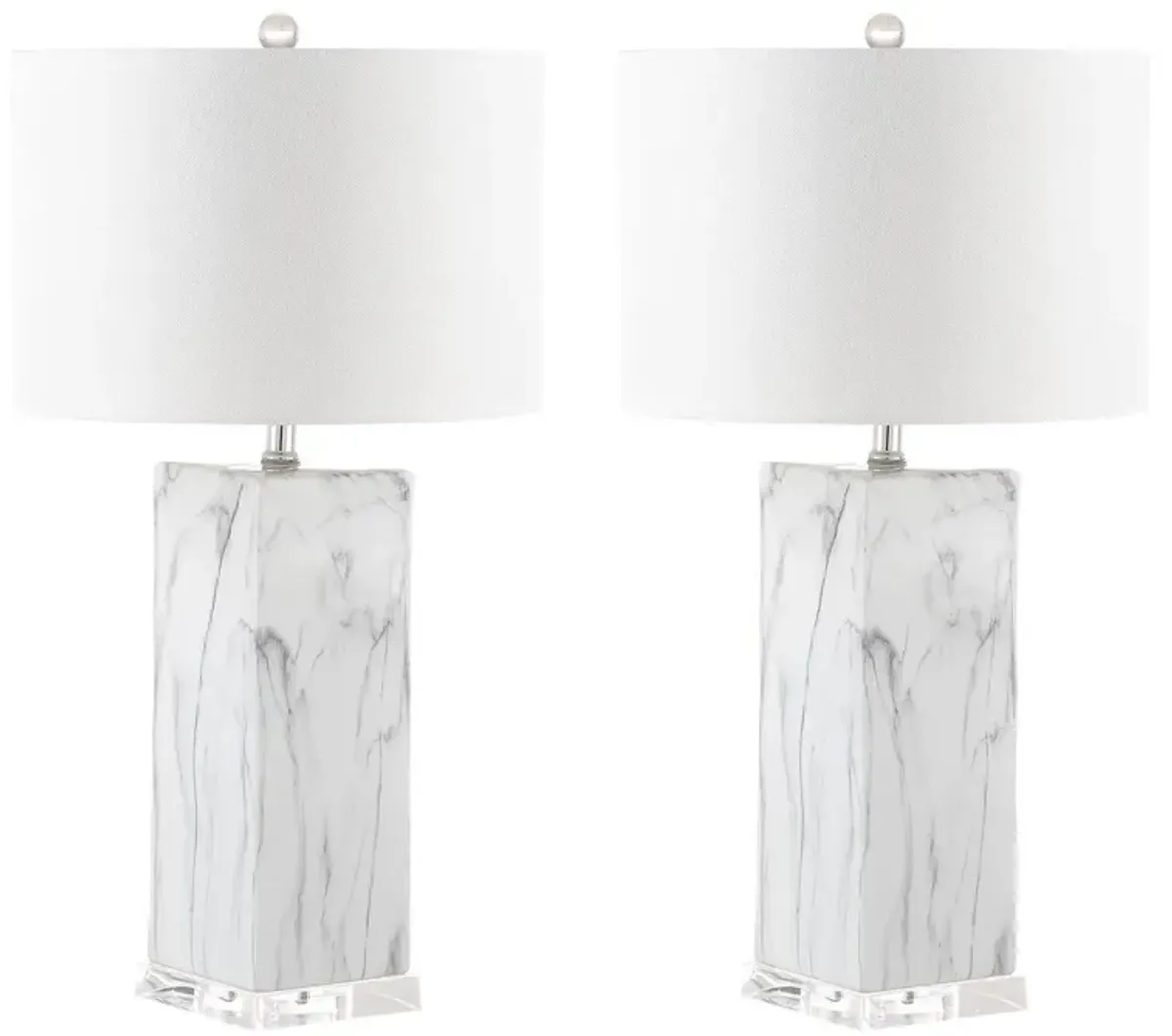 Olympia Marble Table Lamps - Set of 2