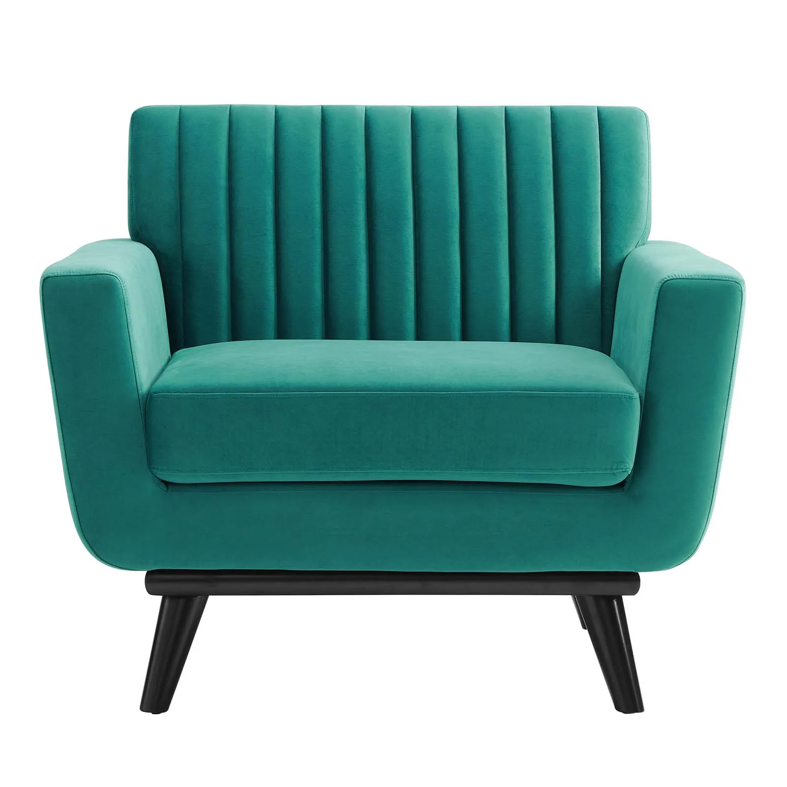 Engage Channel Tufted Performance Velvet Armchair