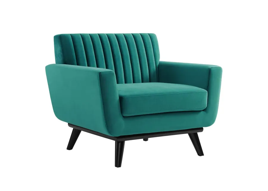 Engage Channel Tufted Performance Velvet Armchair