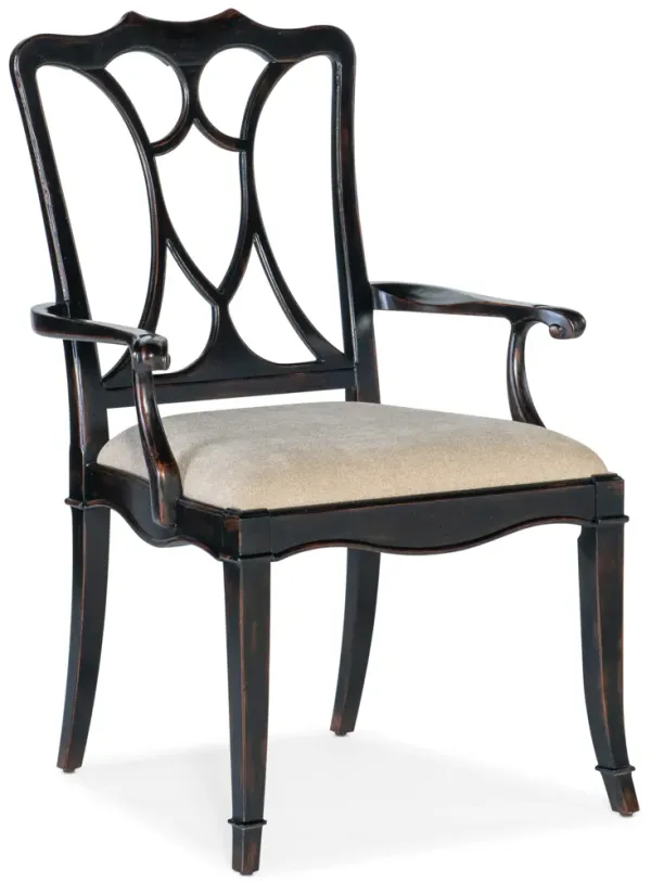 Charleston Upholstered Seat Arm Chair