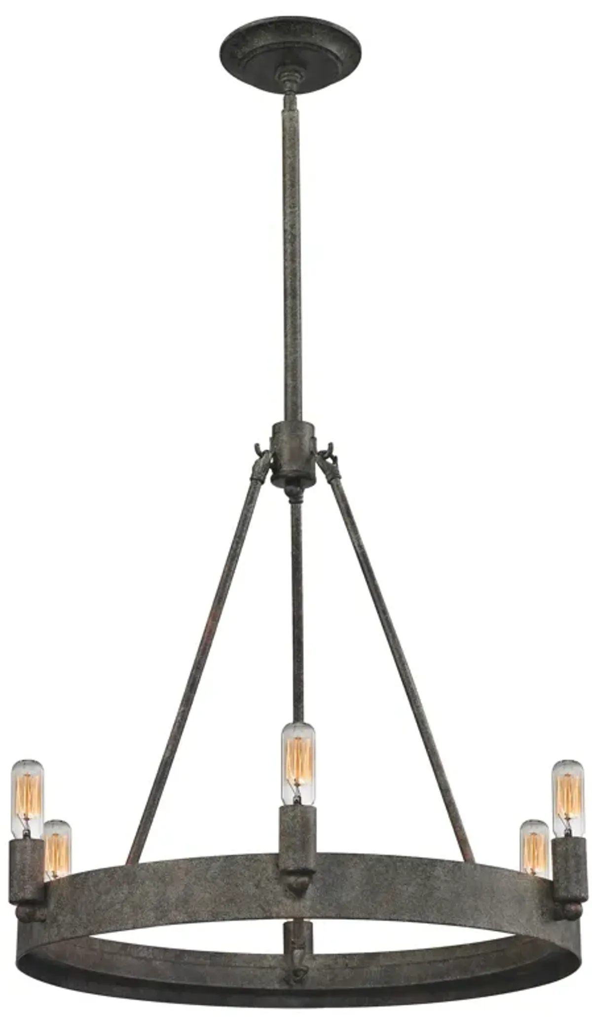 Lewisburg 21" Wide 6-Light Chandelier - Malted Rust