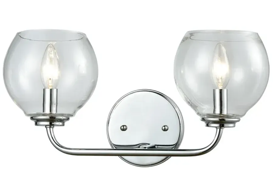 Emory 16" Wide 2-Light Vanity Light - Polished Chrome